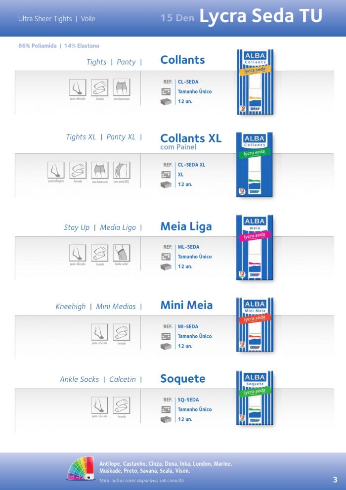 Alba Ultra Sheer Tights  Catalog 2014 | Pantyhose Library