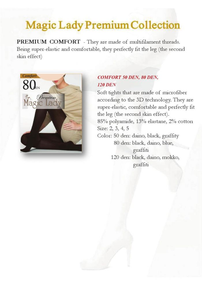Magic Lady Comfort 50 Denier Thickness, Collection 2015 2016 | Pantyhose Library