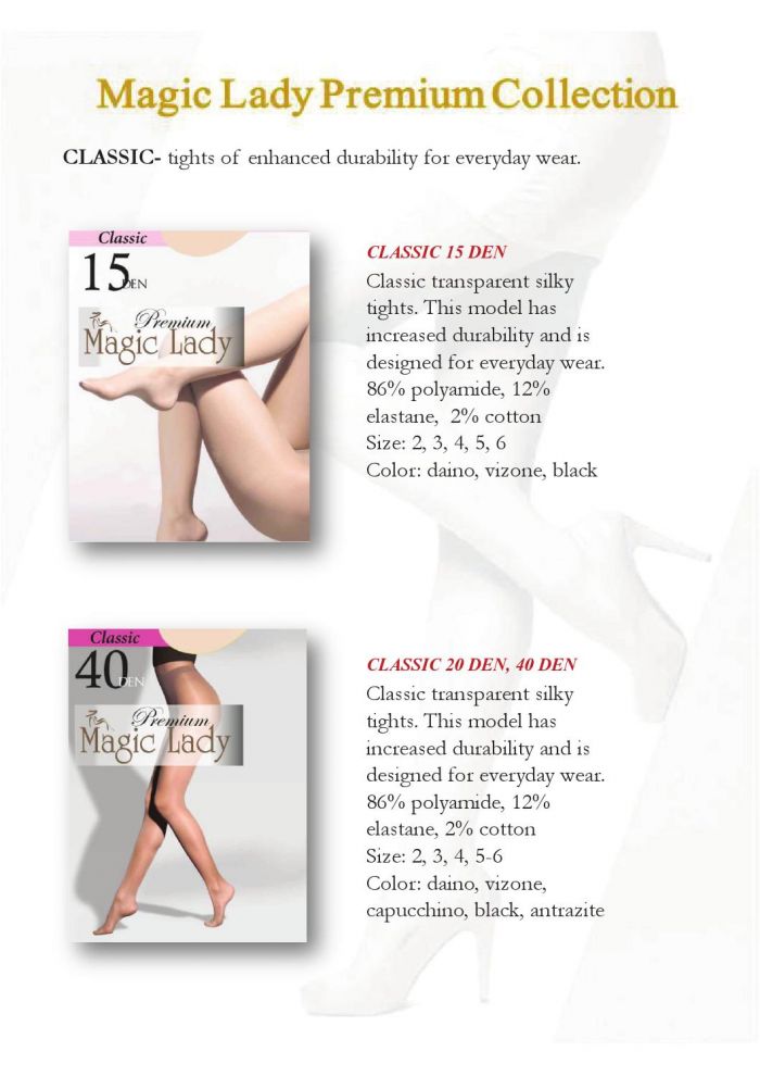 Magic Lady Classic 15den / Classic 20 Den  Collection 2015 2016 | Pantyhose Library