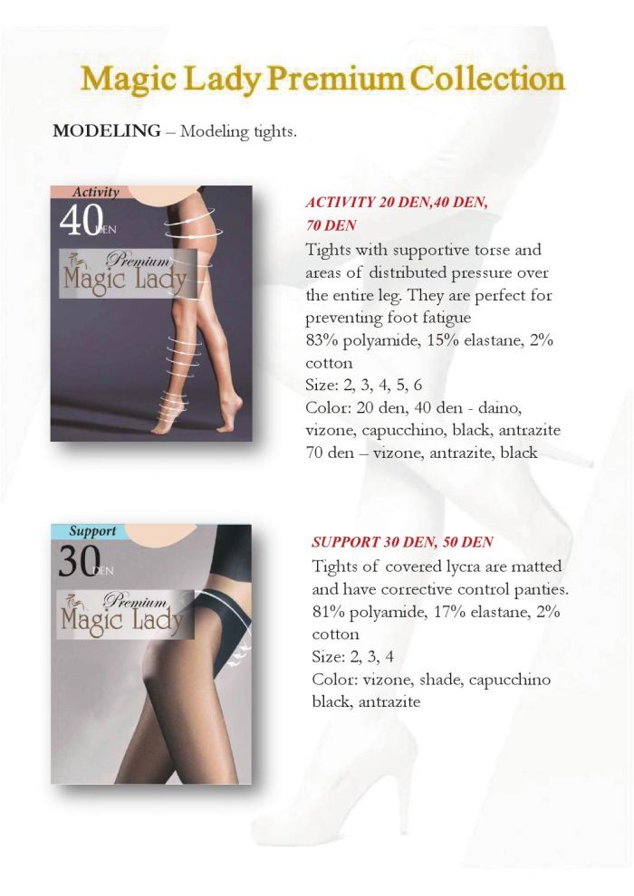 Magic Lady Activity 20den / Support 30den  Collection 2015 2016 | Pantyhose Library
