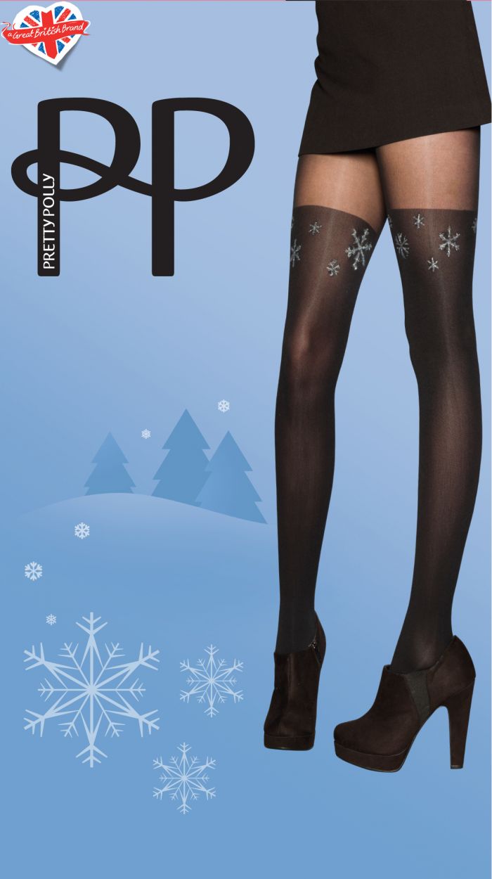 Pretty Polly Snowflake Mock Over The Knee Tights  Xmas Collection 2015 | Pantyhose Library