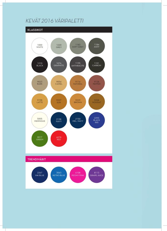 Norlyn Colour Palette  SS 2016 | Pantyhose Library