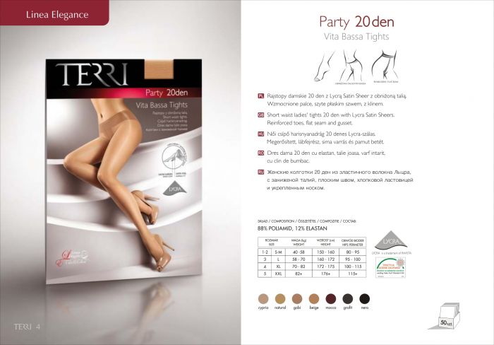 Terri Lineaelegance Party20 Den   Catalog | Pantyhose Library