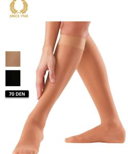 compression knee high socks 10-14 mmhg -70 den detail