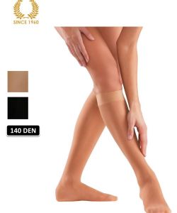 compression knee high socks 15-21 mmhg -140 den detail 2