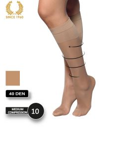 support knee high socks factor 8 -40 den front