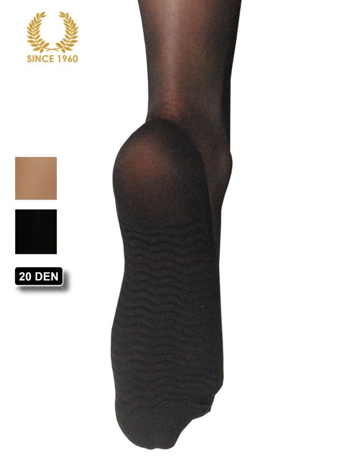 Calzitaly 6 X Knee High With Comfort Sole In Microfiber-20 Den Heel 2  Support Hosiery | Pantyhose Library