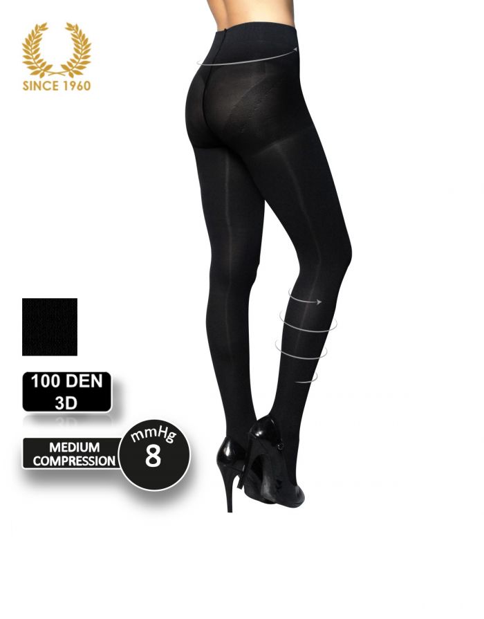 Calzitaly Factor 8 Support Tights - Shaping Effect -100 Den Back  Support Hosiery | Pantyhose Library
