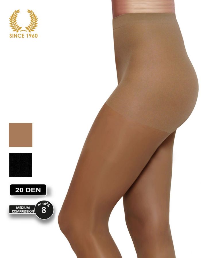 Calzitaly Medium Support Tights Factor 8 - 20 Den Detail  Support Hosiery | Pantyhose Library