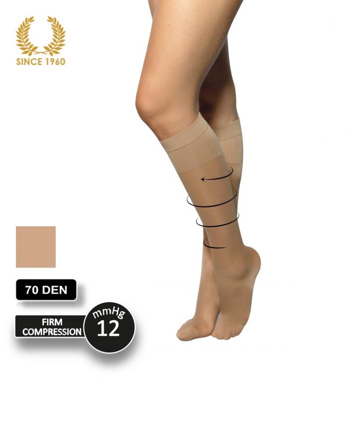 Calzitaly Support Knee High Socks Factor 10 -70 Den  Support Hosiery | Pantyhose Library