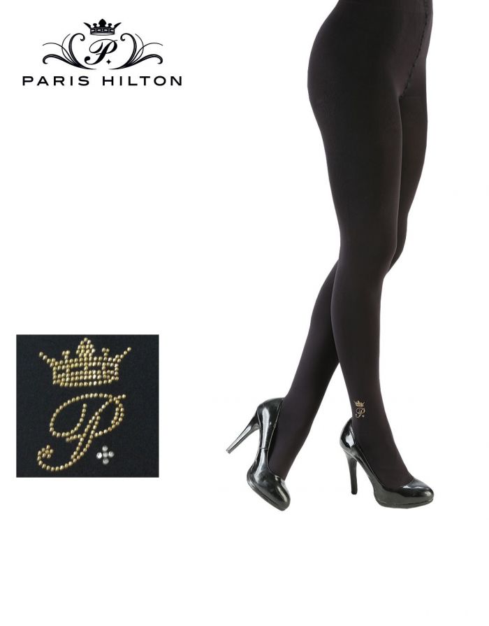 Paris Hilton Paris Hilton Collant 180 Den Logo In Caviglia Side  Hosiery Collection 2017 | Pantyhose Library