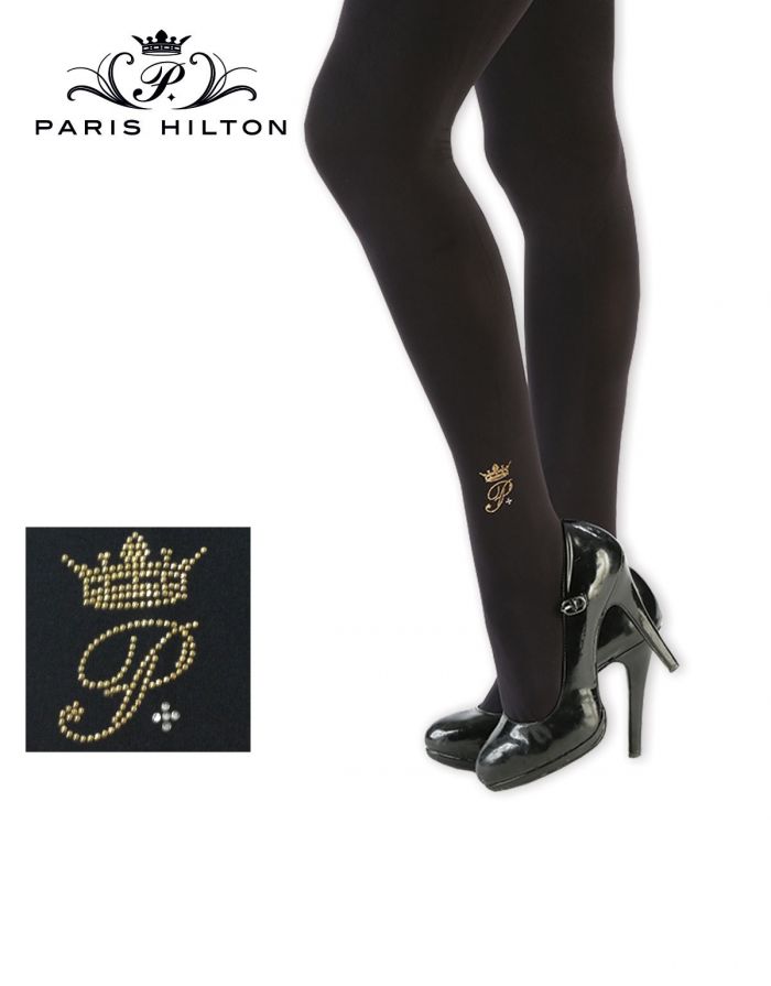 Paris Hilton Paris Hilton Collant 180 Den Logo In Caviglia  Hosiery Collection 2017 | Pantyhose Library