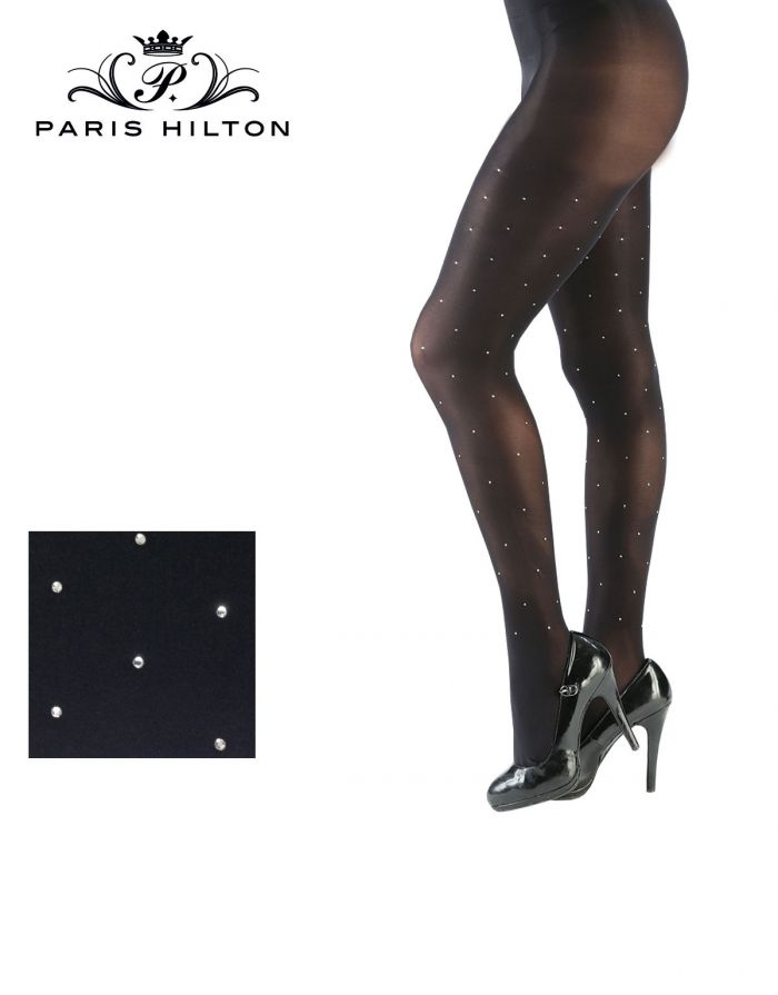 Paris Hilton Paris Hilton Collant 40 Den Coprente Strass Allover Side  Hosiery Collection 2017 | Pantyhose Library