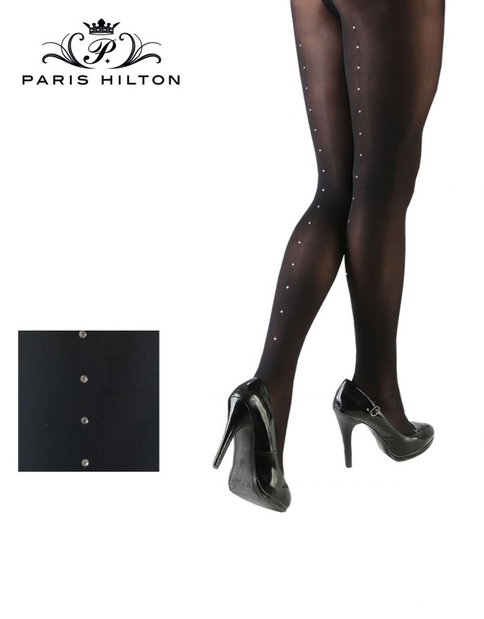 Paris Hilton Paris Hilton Collant 40 Den Coprente Strass Riga Side  Hosiery Collection 2017 | Pantyhose Library