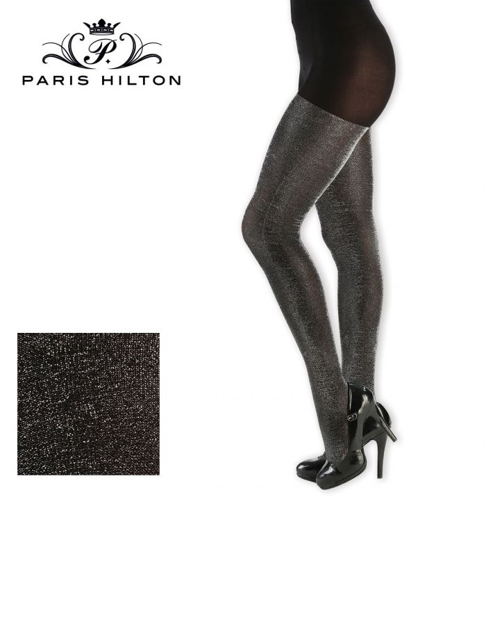 Paris Hilton Paris Hilton Collant 60 Den Lurex Black Side  Hosiery Collection 2017 | Pantyhose Library