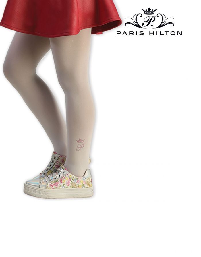 Paris Hilton Paris Hilton Collant Bimba Logo White Detail  Hosiery Collection 2017 | Pantyhose Library