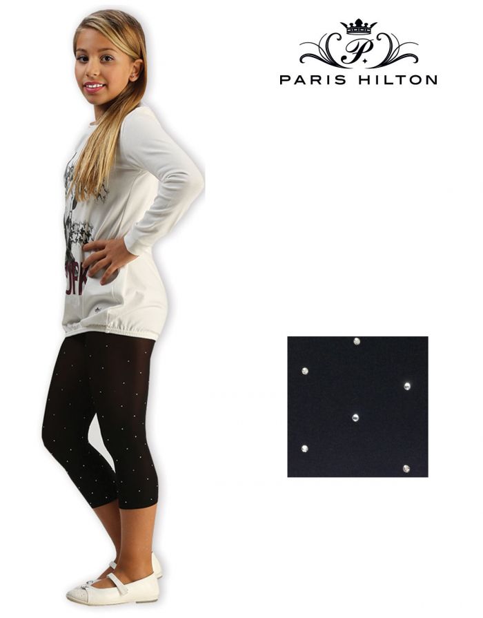 Paris Hilton Paris Hilton Leggings Capri Bimba Strass Allover 2  Hosiery Collection 2017 | Pantyhose Library