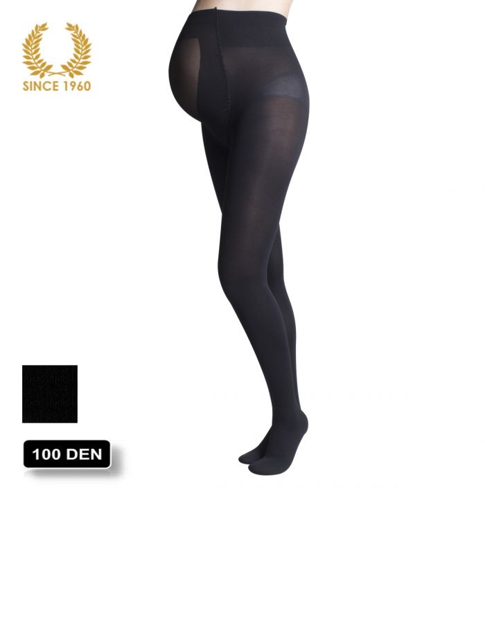 Calzitaly Opaque Maternity Tights -100 Den Front  Maternity Tights 2017 | Pantyhose Library