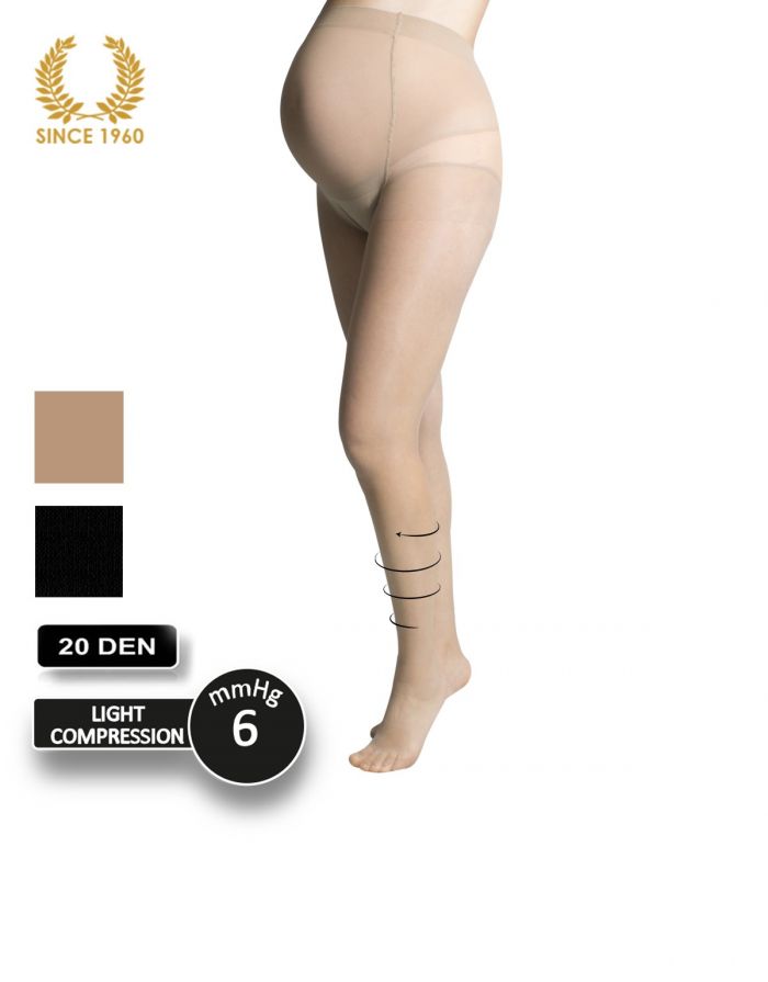 Calzitaly Sheer Maternity Tights With Leg Support -20 Den Nude 2  Maternity Tights 2017 | Pantyhose Library