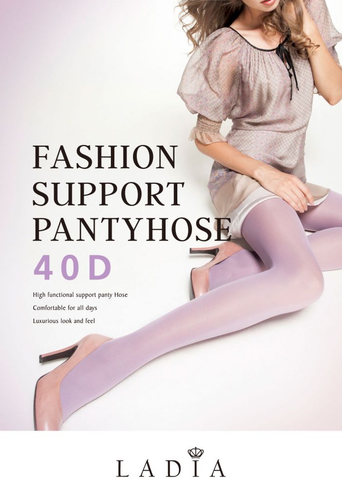 Ladia Ladia Support Pantyhose 40d  Hosiery Catalog | Pantyhose Library