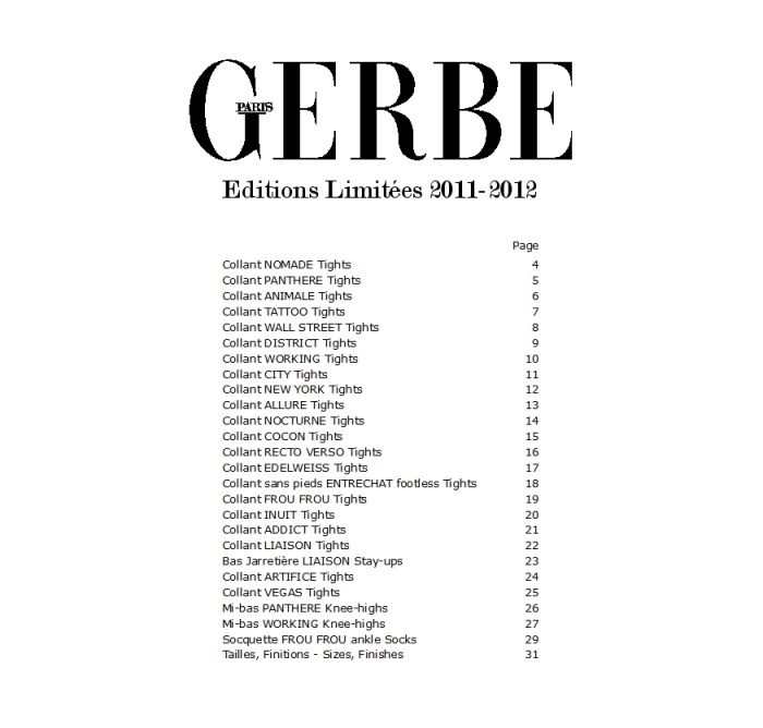 Gerbe Gerbe-editions-limitees-2011.2012-5  Editions Limitees 2011.2012 | Pantyhose Library