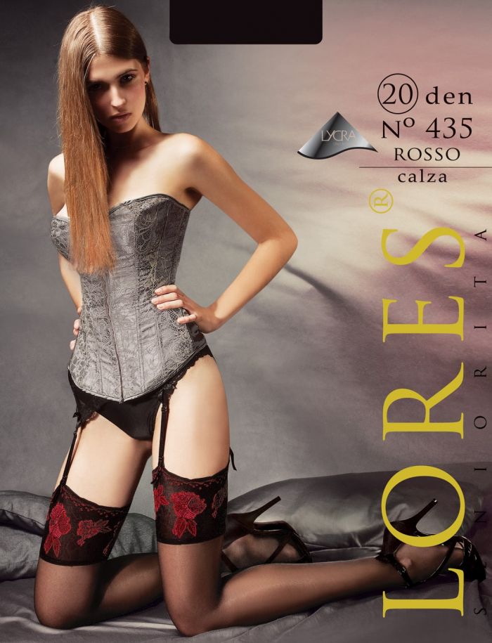 Seniorita Lores No 435 Rosso 20 Den  Stockings Catalog | Pantyhose Library