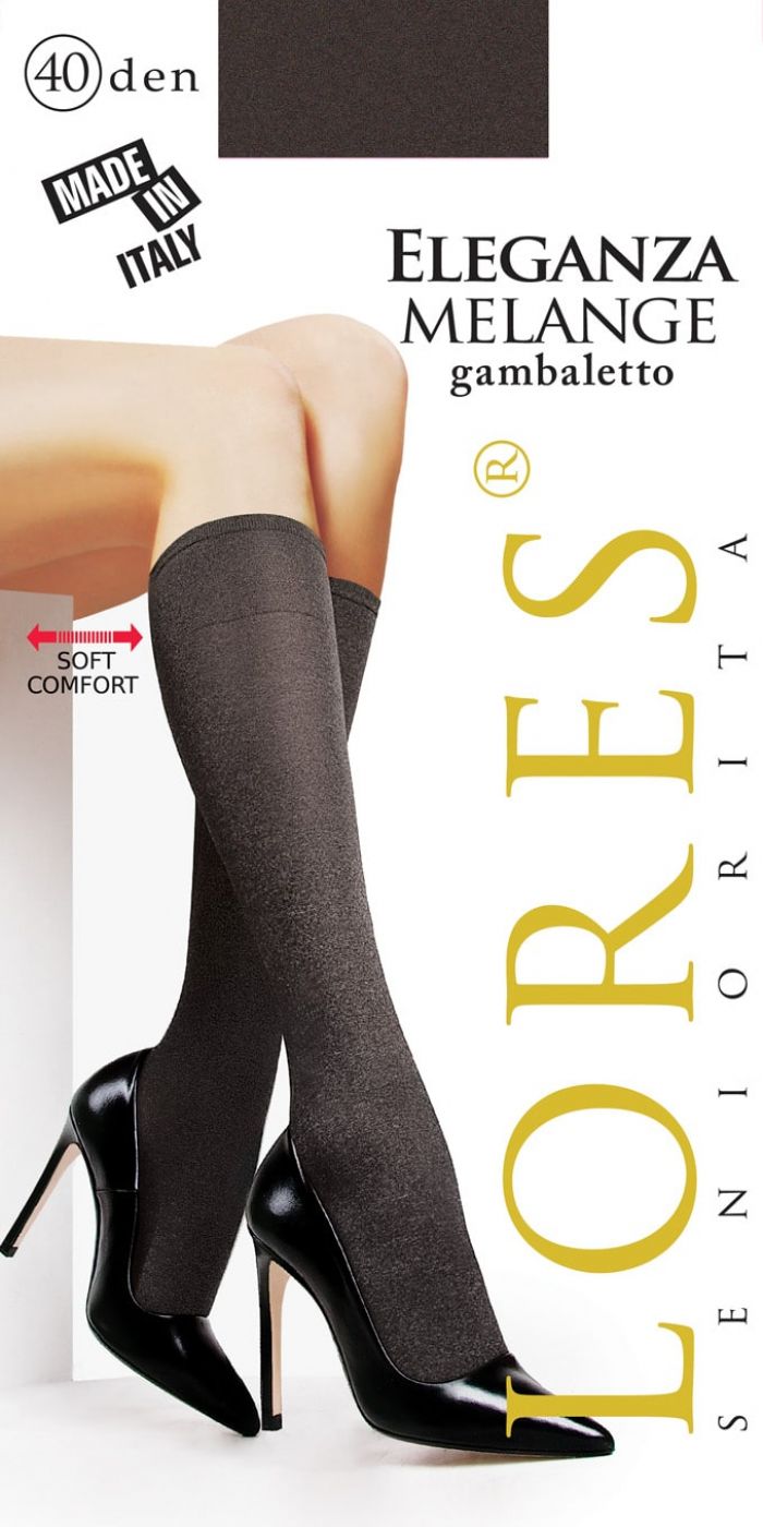 Seniorita Lores Eleganza Melange 40 Den Microfibra  Knee Over Knee and Socks | Pantyhose Library