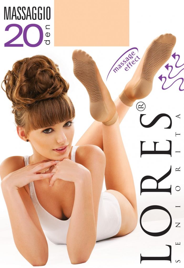 Seniorita Lores Massaggio 20 Den  Knee Over Knee and Socks | Pantyhose Library