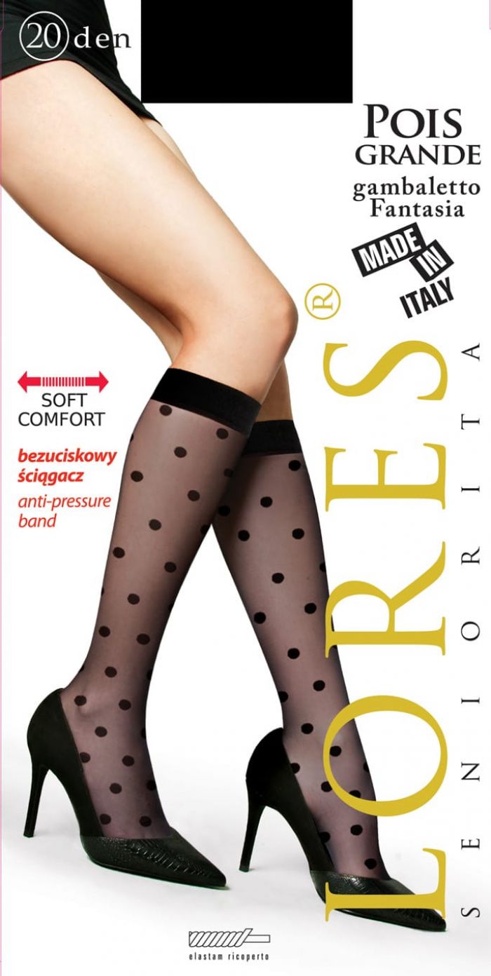 Seniorita Lores Pois Grande 20 Den  Knee Over Knee and Socks | Pantyhose Library
