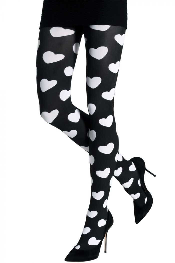 Emilio Cavallini Two-toned-hearts-tights  Timeless Styles 2017 | Pantyhose Library