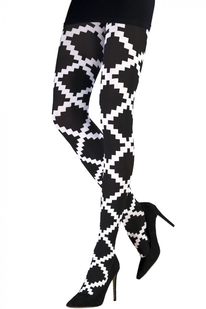 Emilio Cavallini Two-toned-optical-diamonds-tights  Timeless Styles 2017 | Pantyhose Library