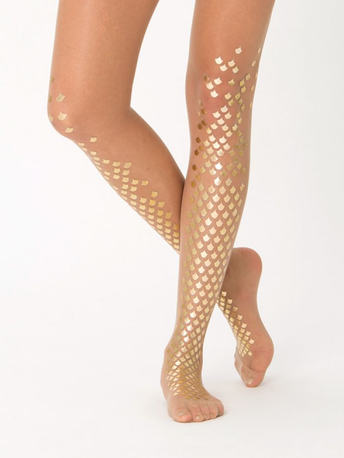 Virivee Gold-feet-mermaid-tights  Hosiery Collection 2017 | Pantyhose Library