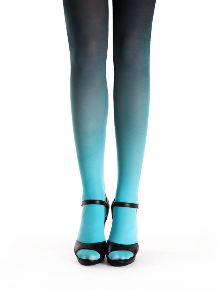Virivee Turquoise-black-ombre-tights  Hosiery Collection 2017 | Pantyhose Library
