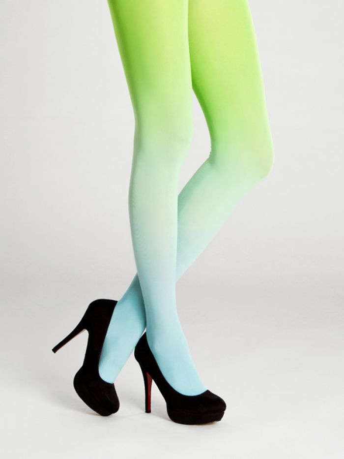 Virivee Turquoise-green-ombre-tights  Hosiery Collection 2017 | Pantyhose Library