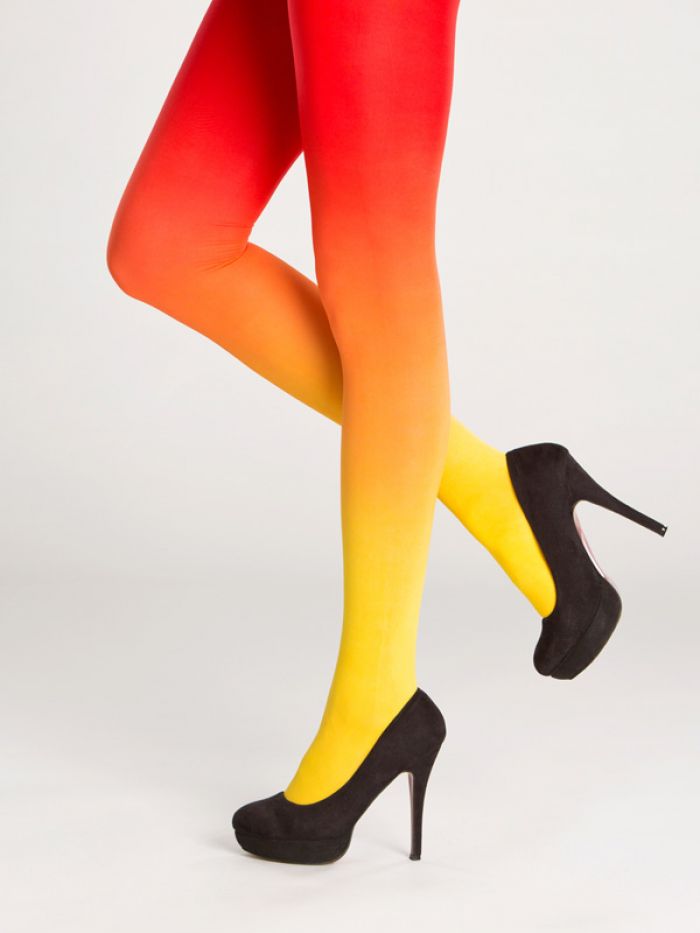 Virivee Yellow-red-ombre-tights  Hosiery Collection 2017 | Pantyhose Library
