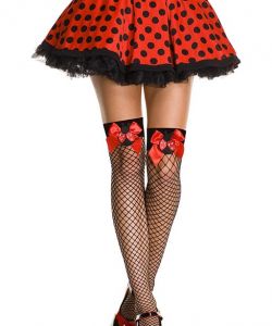 Fishnet-Thigh-Hi-With-Bow-And-Lady-Bug-Applique