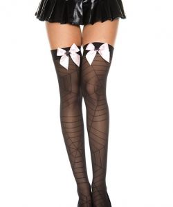 Spider-Web-Sheer-Thigh-Hi-With-Bow