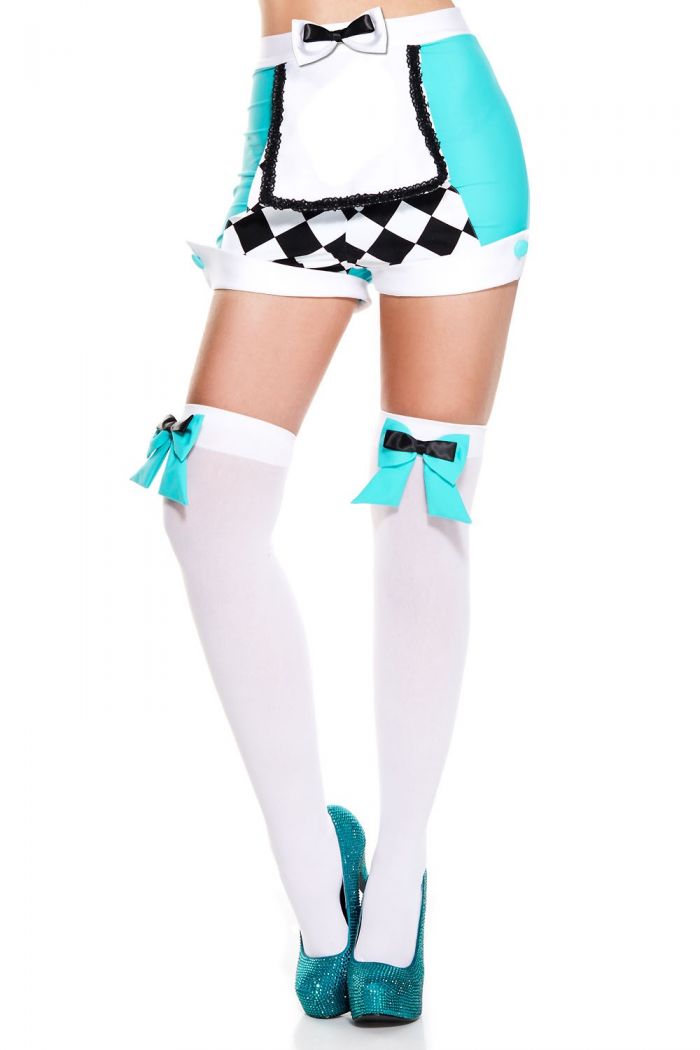 Music Legs Double-bow-thigh-hi  Thigh Hi 2018 | Pantyhose Library