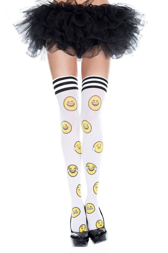 Music Legs Emotion-face-with-striped-top-thigh-hi  Thigh Hi 2018 | Pantyhose Library