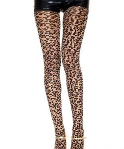 Woven-Leopard-Design-Spandex-Pantyhose