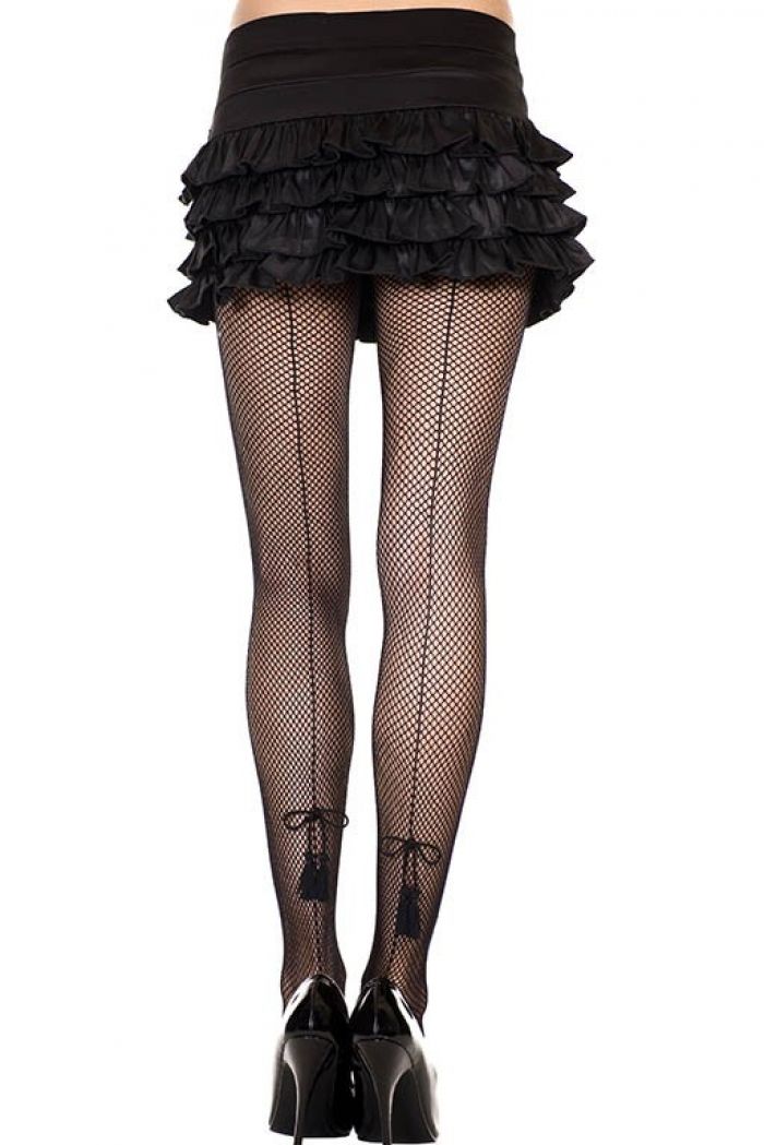 Music Legs Backseam-fishnet-pantyhose-with-tassel-bow  Pantyhose Collection 2018 | Pantyhose Library