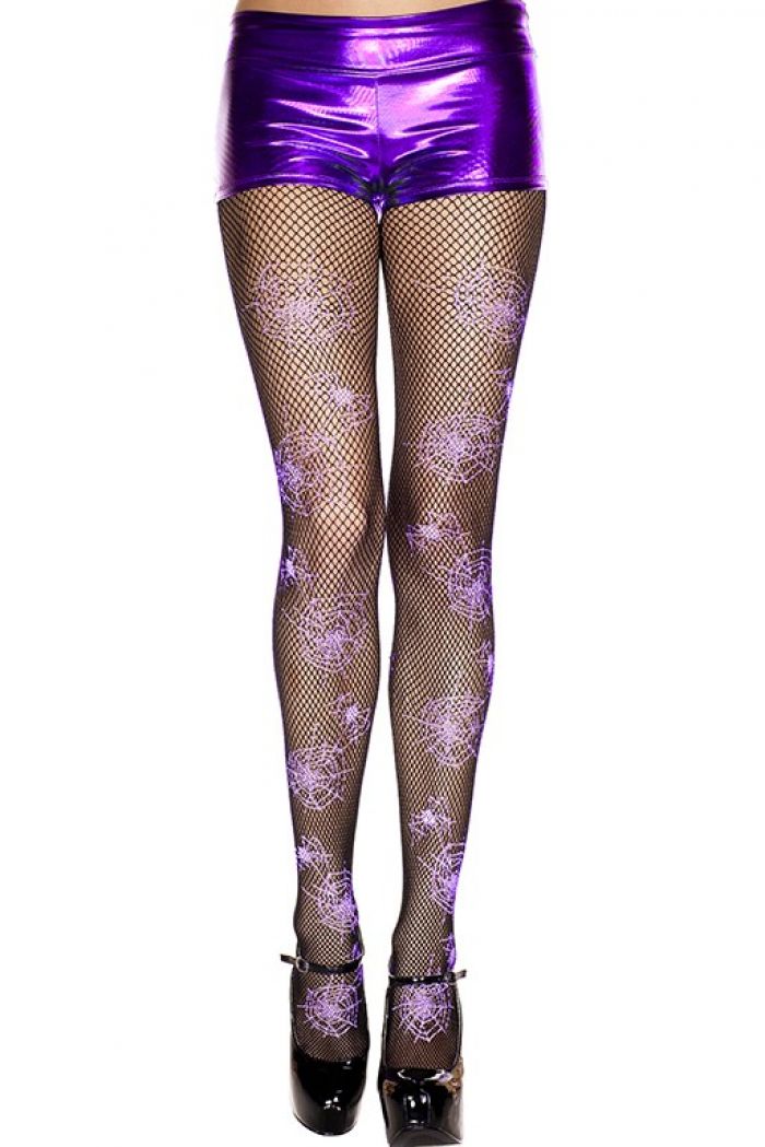 Music Legs Fishnet-spider-web-print-pantyhose  Pantyhose Collection 2018 | Pantyhose Library