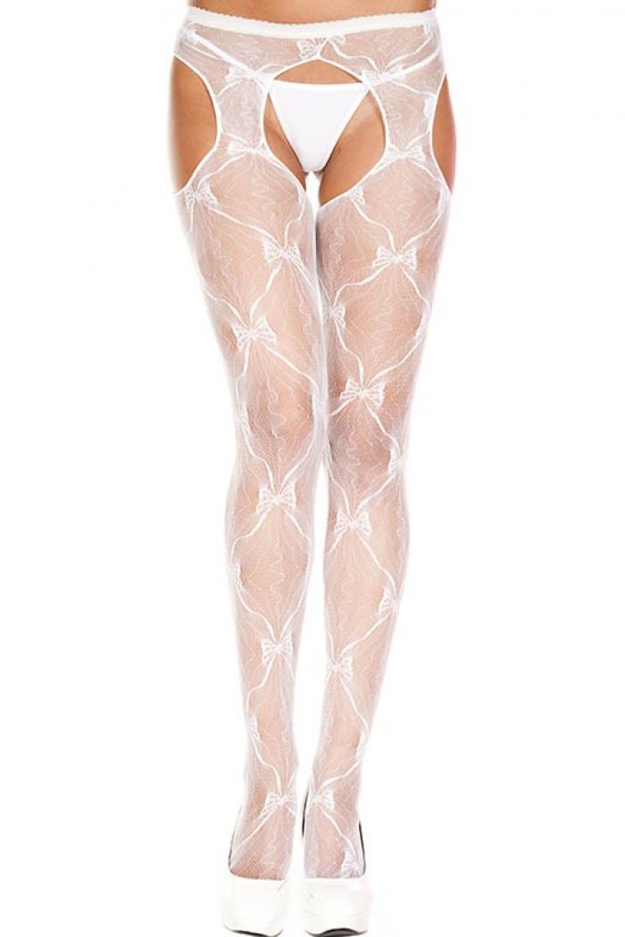 Music Legs Bow-lace-suspender-pantyhose  Suspender Pantyhose 2018 | Pantyhose Library