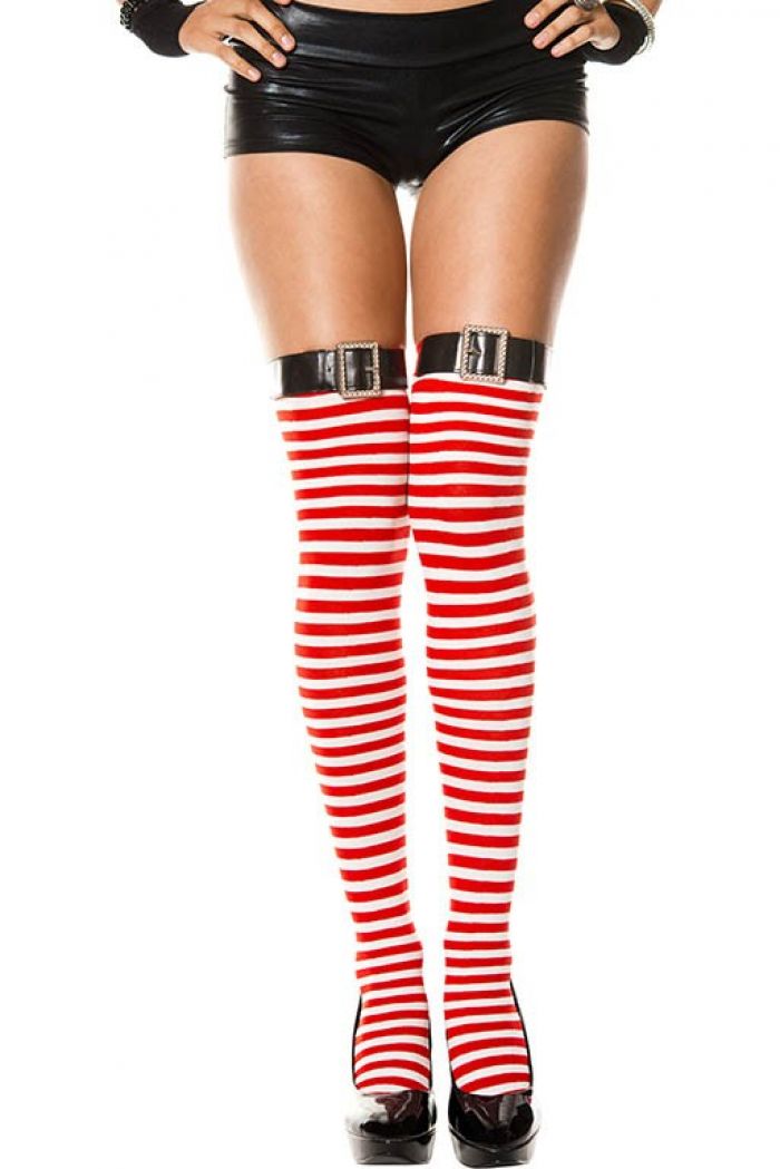 Music Legs Buckle-and-belt-thigh-hi  Holiday Hosiery 2018 | Pantyhose Library