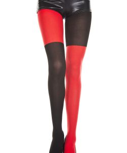 Red-And-Black-Mismatch-Pantyhose