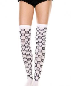 Skull-Acrylic-Checkered-Thigh-Hi