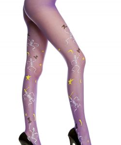 Stars-And-Skeleton-Prints-Sheer-Pantyhose