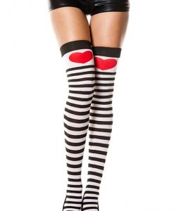 Striped-Thigh-Hi-With-Heart-Print