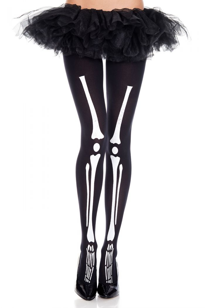 Music Legs Skeleton-print-tights  Halloween 2018 | Pantyhose Library