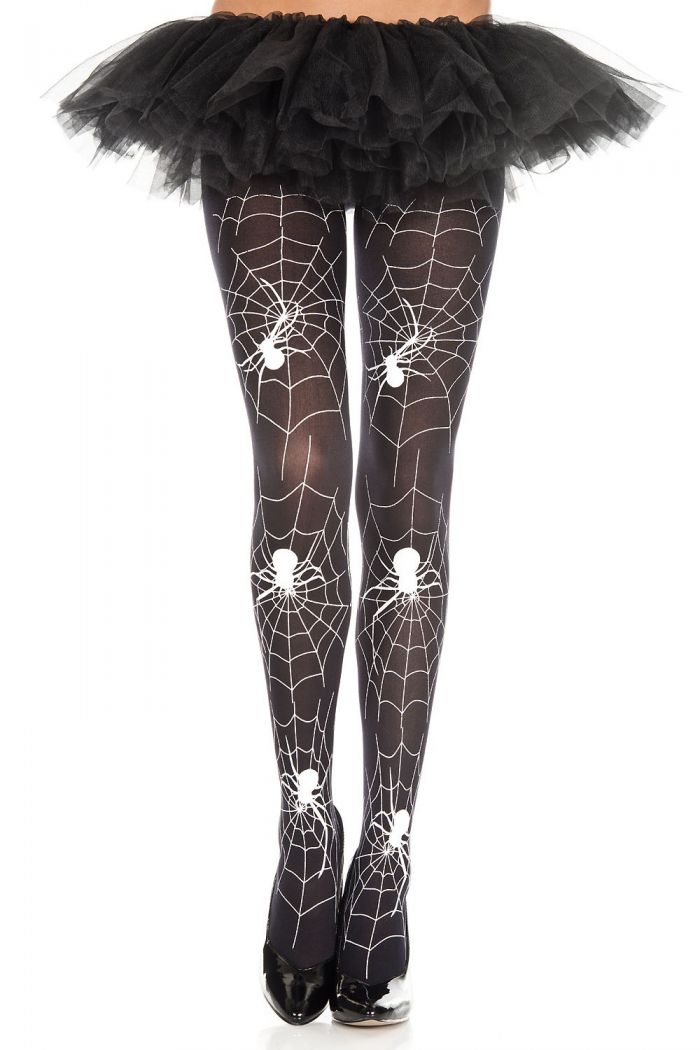 Music Legs Spider-and-web-print-pantyhose  Halloween 2018 | Pantyhose Library